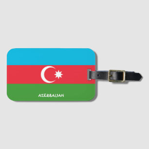 Etiqueta De Bagagem Bandeira Nacional Patriótica do Azerbaijão
