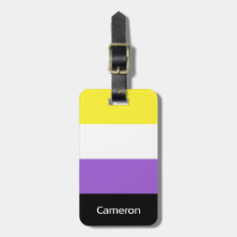 Etiqueta De Bagagem Bandeira Não Binária LGBT Personalizada