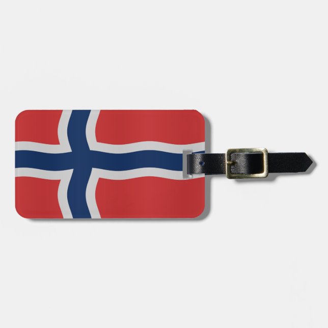 Etiqueta De Bagagem Bandeira norueguesa (Frente Horizontal)