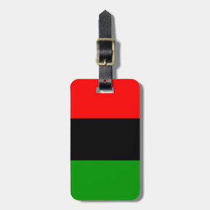 Etiqueta De Bagagem Bandeira Pan-Africana Vermelha, Preta e Verde