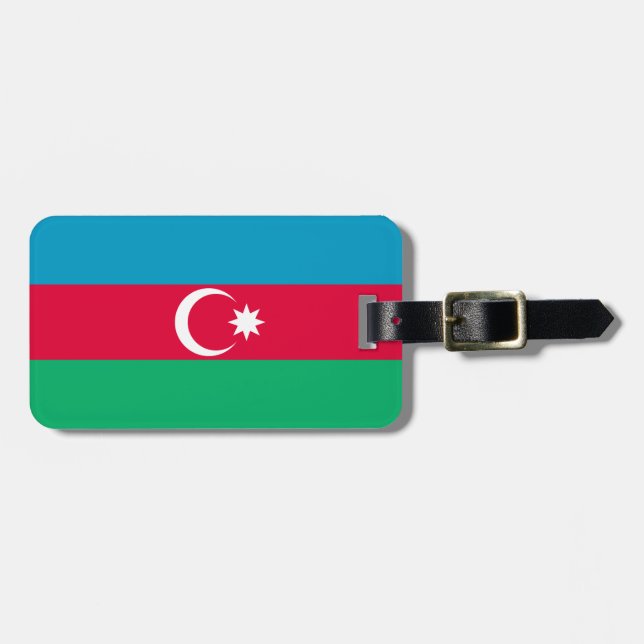 Etiqueta De Bagagem Bandeira Patriótica do Azerbaijão (Frente Horizontal)
