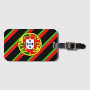Etiqueta De Bagagem Bandeira portuguesa das listras