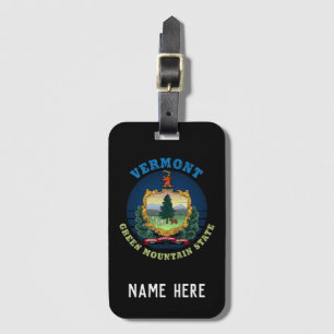 ETIQUETA DE BAGAGEM BANDEIRA VERMONT GREEN MONTAIN