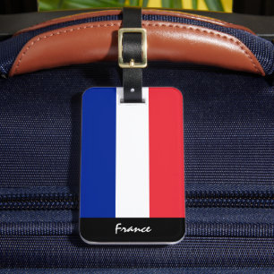 Etiqueta De Bagagem Bandeiras de Bagagem Patriótica França, Bandeira F