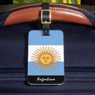 Etiqueta De Bagagem Bandeiras Patrióticas da Argentina, Bandeira da Ar