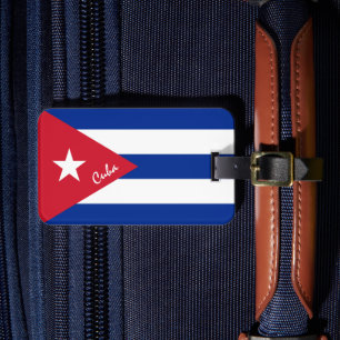 Etiqueta De Bagagem Bandeja de Bagagem de Cuba, Bandeira Cubana patrió