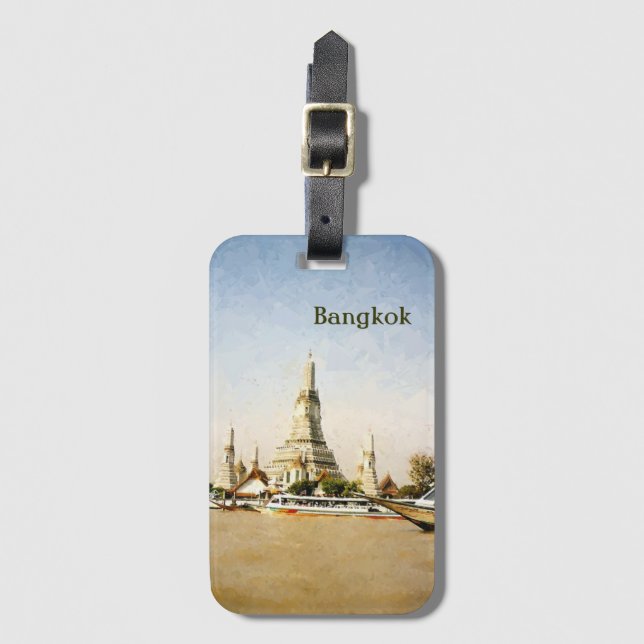 Etiqueta De Bagagem Banguecoque, Tailândia (Frente Vertical)