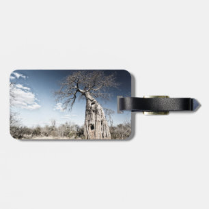 Etiqueta De Bagagem Baobab Tree no Parque Nacional de Mana Piscina, Zi