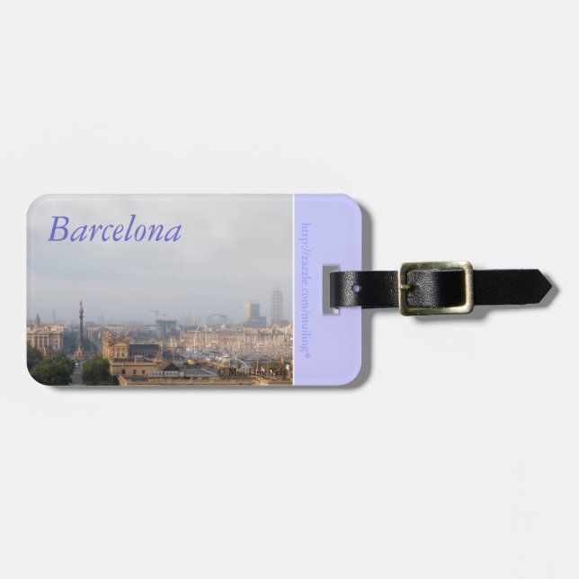 Etiqueta De Bagagem Barcelona (Frente Horizontal)