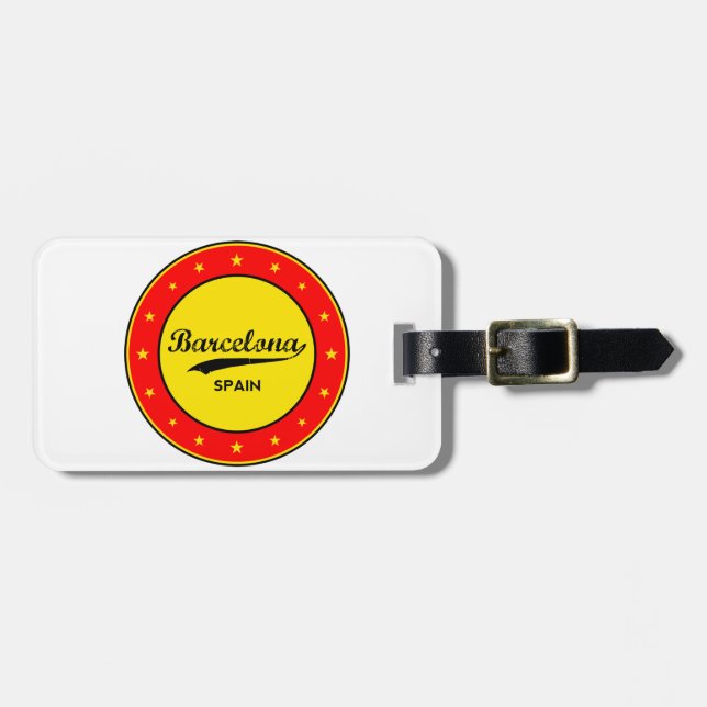 Etiqueta De Bagagem Barcelona (Frente Horizontal)