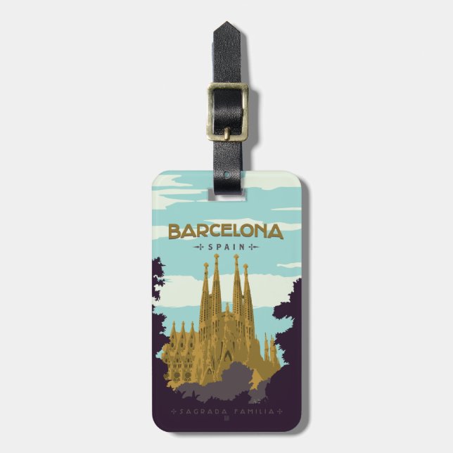 Etiqueta De Bagagem Barcelona, espanha - Sagrada Familia (Frente Vertical)