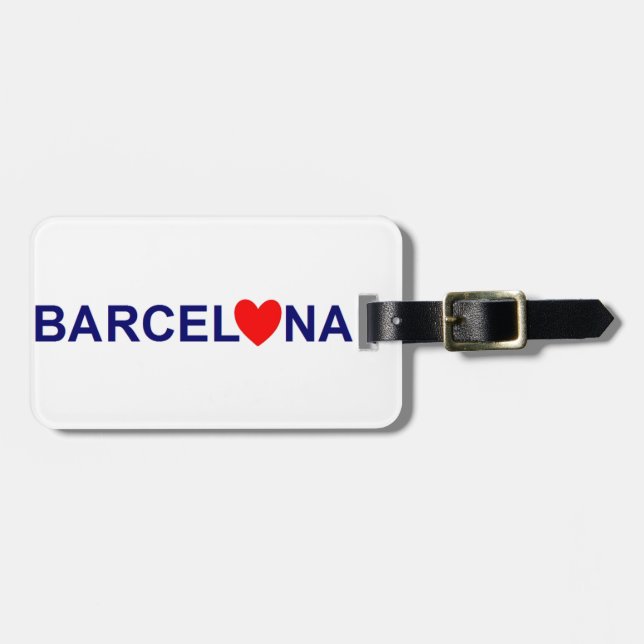 Etiqueta De Bagagem Barcelona love (Frente Horizontal)