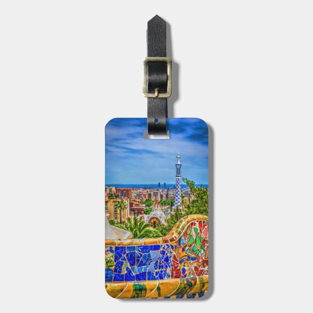 Etiqueta De Bagagem Barcelona Personalizada (Frente Vertical)