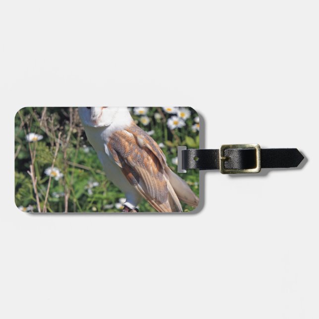Etiqueta De Bagagem Barn Owl (Frente Horizontal)