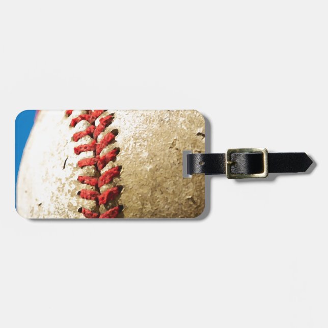 Etiqueta De Bagagem Baseball (Frente Horizontal)