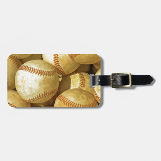 Etiqueta De Bagagem Baseball (Frente Horizontal)
