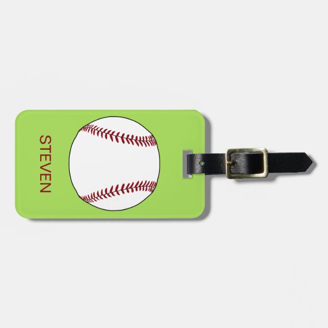 Etiqueta De Bagagem Baseball desportivo personalizado (Frente Horizontal)