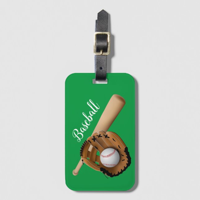 Etiqueta De Bagagem Baseball Infantil  (Frente Vertical)