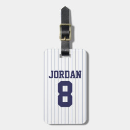 Etiqueta De Bagagem Baseball Jersey com número