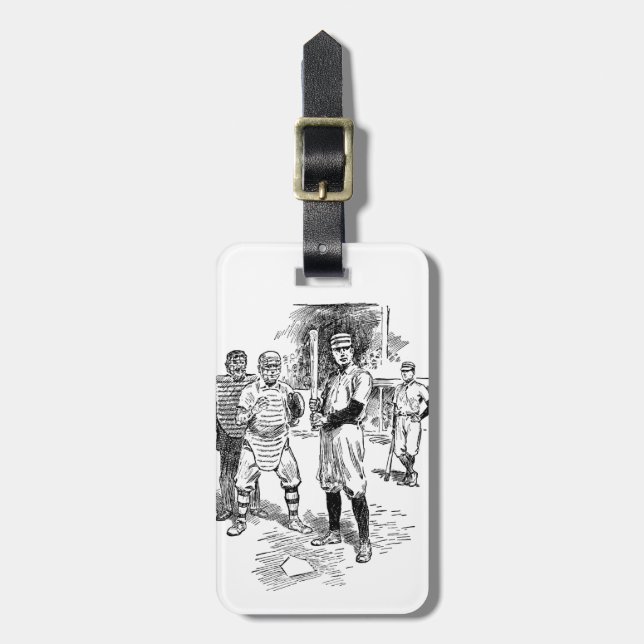 Etiqueta De Bagagem Baseball:Jogadores (Frente Vertical)