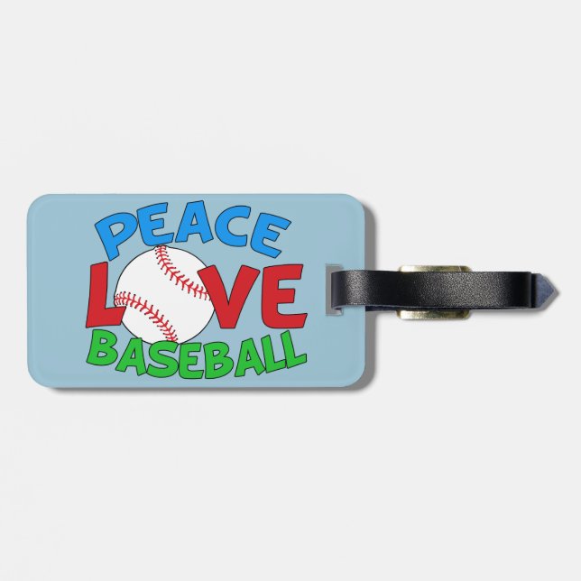 Etiqueta De Bagagem Baseball Love Sports (Traseira Horizontal)