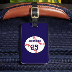 Etiqueta De Bagagem Baseball Nome e Número