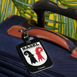 Etiqueta De Bagagem Basileia, Suiça | Casaco de Braços de Cantões Suíç