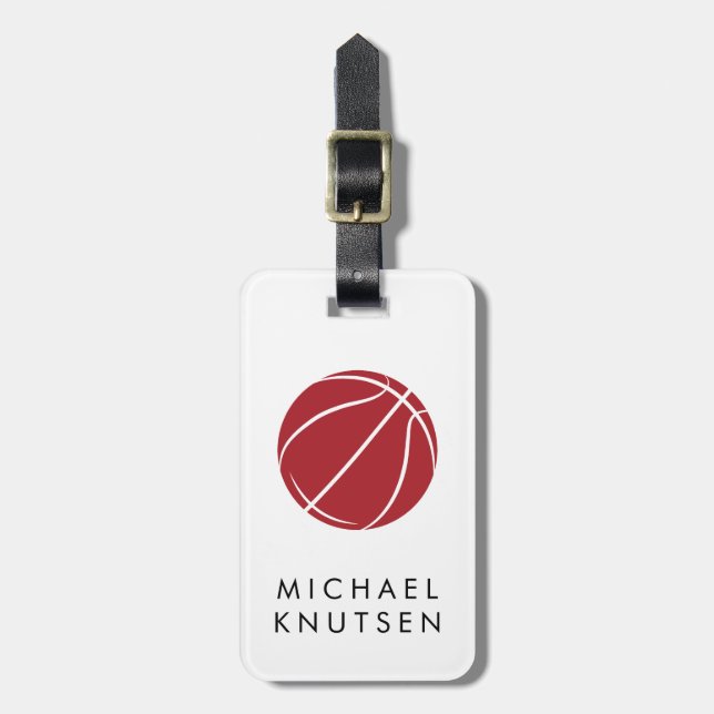 Etiqueta De Bagagem Basquete Personalizado (Frente Vertical)