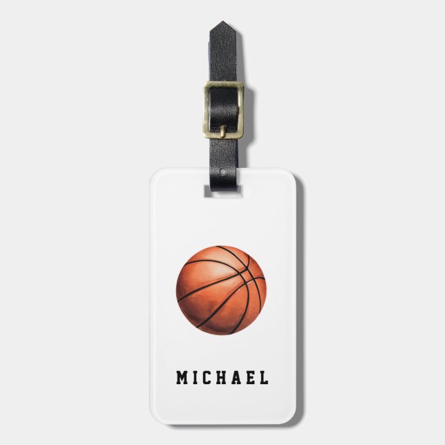 Etiqueta De Bagagem Basquete Personalizado (Frente Vertical)