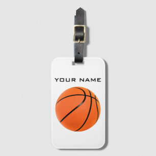 Etiqueta De Bagagem Basquete Seu Nome