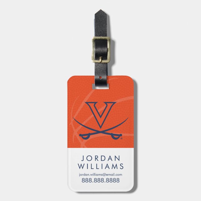 Etiqueta De Bagagem Basquetebol Virginia Cavaliers (Frente Vertical)