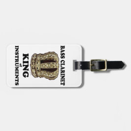 Etiqueta De Bagagem Bass Clarinet King of Instruments
