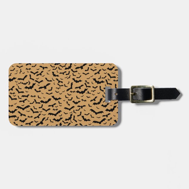 Etiqueta De Bagagem Bastões pretos de voo (Frente Horizontal)