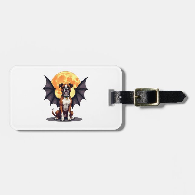 Etiqueta De Bagagem Bat Wings Boxer (Frente Horizontal)