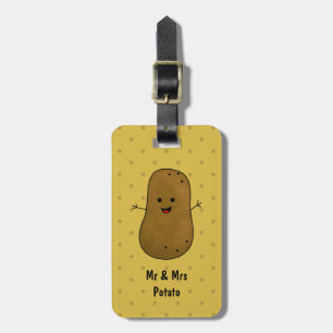 Etiqueta De Bagagem Batata Marrom Feliz Personalizada