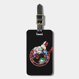 Etiqueta De Bagagem Batman   Harley Quinn que pisc com malho