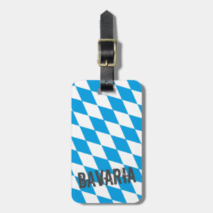 Etiqueta De Bagagem Bavaria Germany Diamond Flag Design