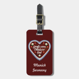 Etiqueta De Bagagem Bavarian Oktoberfest Heart