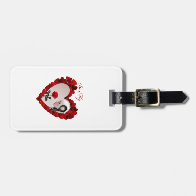 Etiqueta De Bagagem Be My Valentine ❤️ (Frente Horizontal)