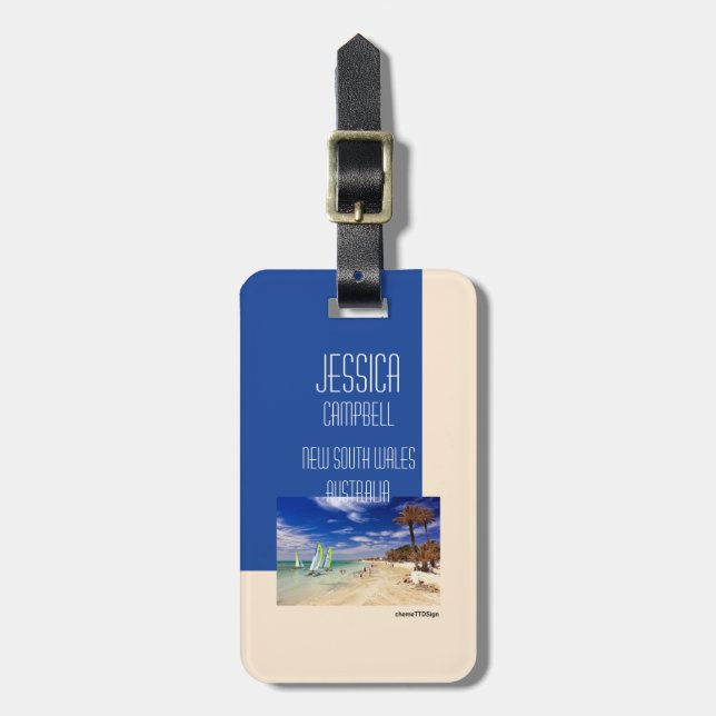 Etiqueta de Bagagem Beach LT08-0426 (Frente Vertical)
