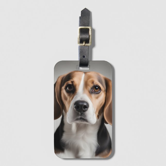Etiqueta De Bagagem Beagle Cute (Frente Vertical)