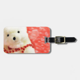 Etiqueta De Bagagem Bear Hearts and Love for Dia de os namorados