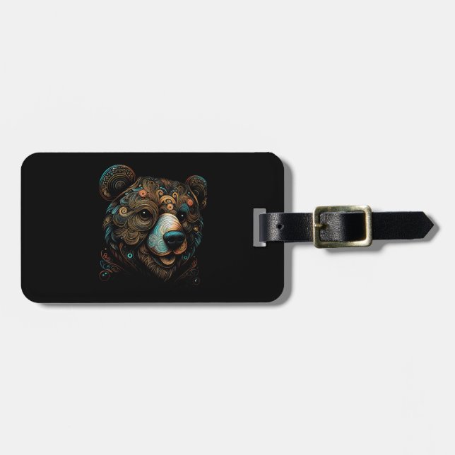 Etiqueta De Bagagem Bear Wildlife (Frente Horizontal)