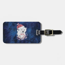 Etiqueta De Bagagem Bebê Polar Bear Chapeuzinho Pássaro Alegria no Nat