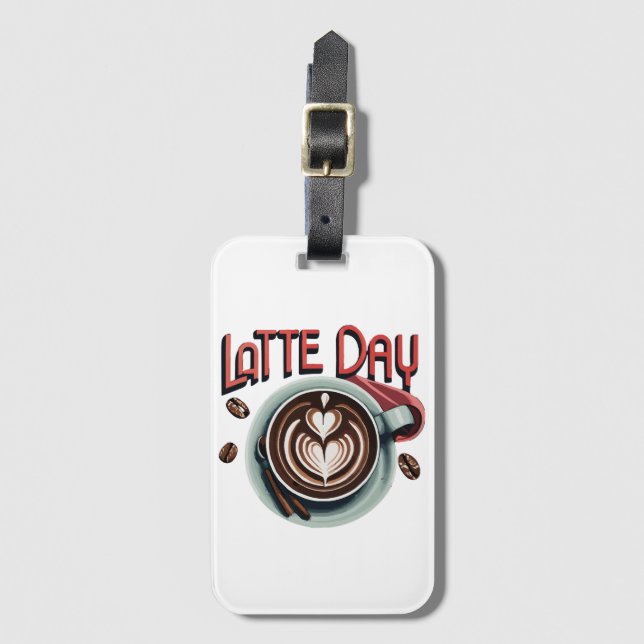 Etiqueta De Bagagem Bebidas de Café (Frente Vertical)