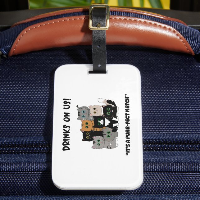 Etiqueta De Bagagem Bebidas No Casamento Puro (Frente Insitu 2)