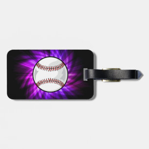 Etiqueta De Bagagem Beisebol Roxo; Softball