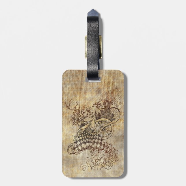 Etiqueta De Bagagem Bela Adormecida (Traseira Vertical)