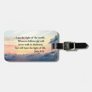 ETIQUETA DE BAGAGEM BELA FOTO DO JOHN 8:12 SUNRISE