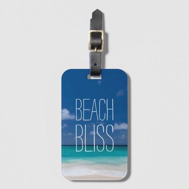 Etiqueta De Bagagem Bela Praia Bliss (Frente Vertical)